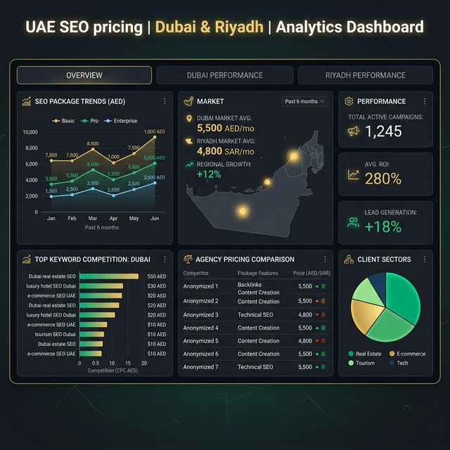 SEO Pricing Guide for UAE & Saudi Arabia: Dubai to Riyadh (2026)