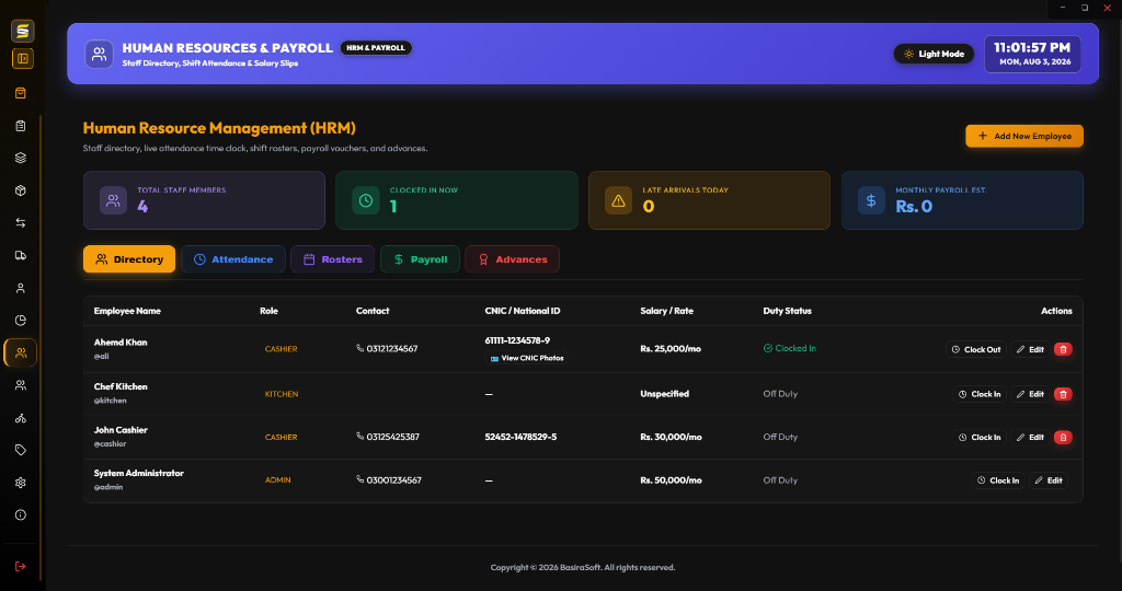 StackD POS HRM & Staff Directory